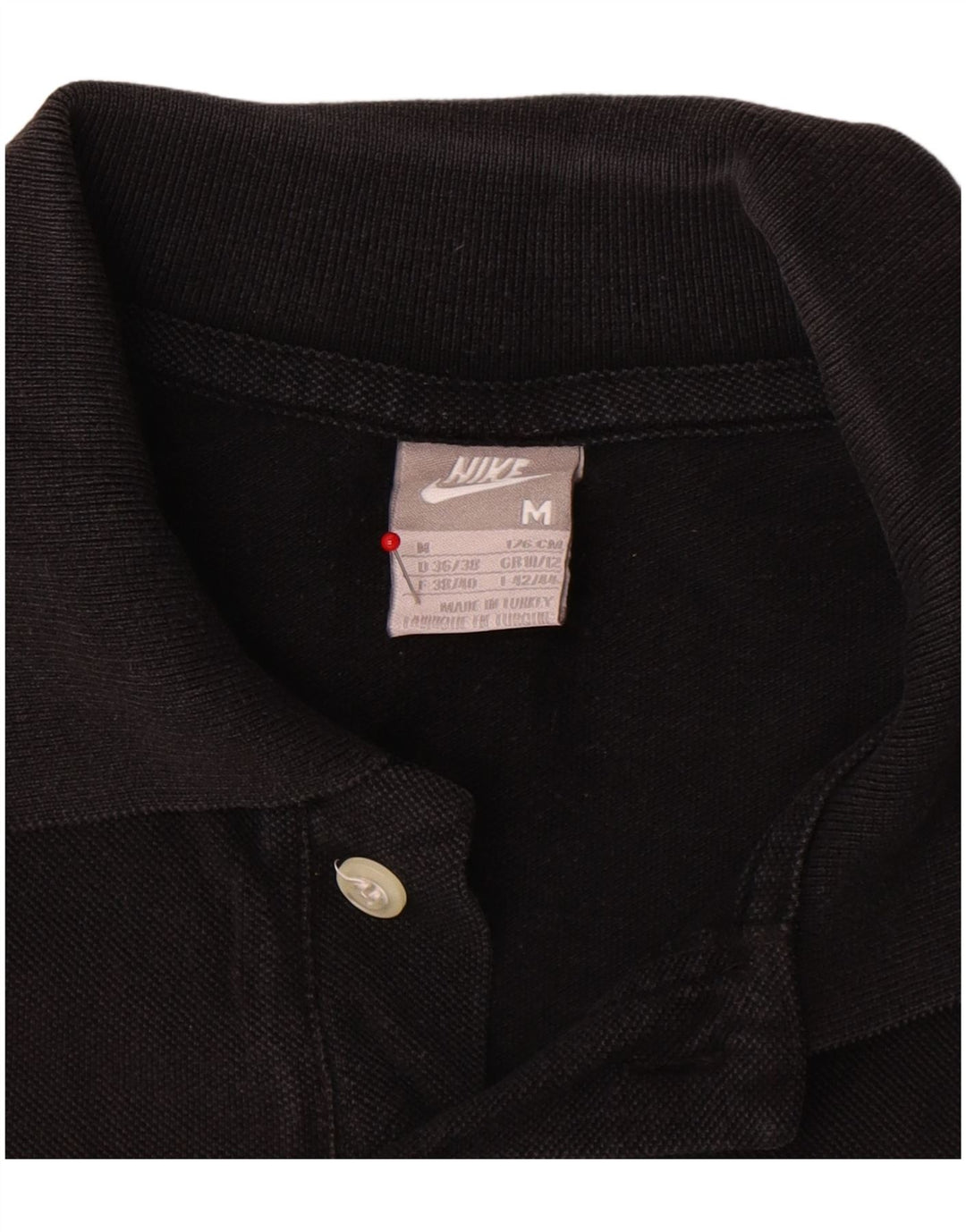 Polo Nike da donna UK 10/12 cotone nero medio