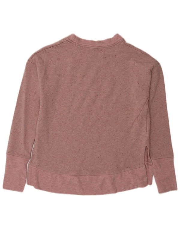 Felpa da donna vestibilità ampia Athleta UK 6 XS cotone screziato rosa
