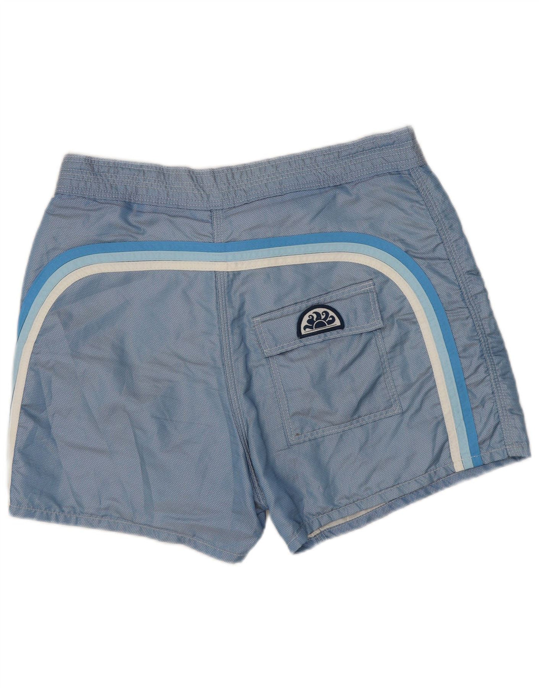 Pantaloncini da bagno da uomo Sundek in nylon geometrico blu medio