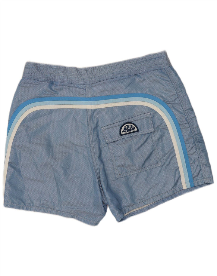 Pantaloncini da bagno da uomo Sundek in nylon geometrico blu medio