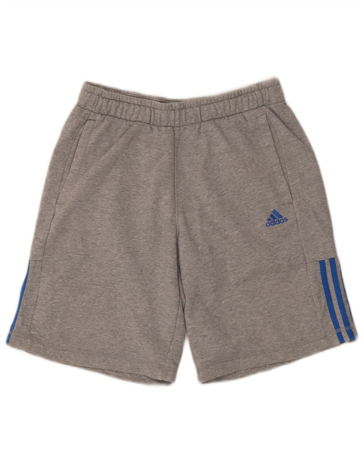 Pantaloncini sportivi ADIDAS Climalite da uomo in cotone grigio medio