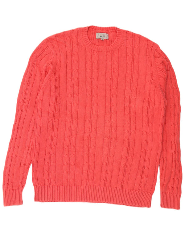 Maglione maglione girocollo da uomo Marks & Spencer XL in cotone rosa