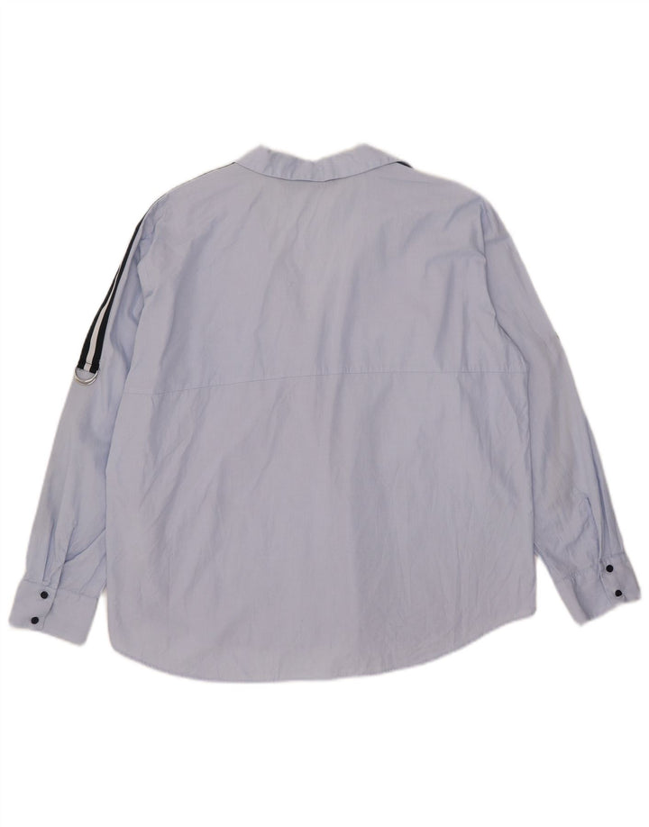 Camicia oversize da donna Zara UK 6 XS cotone blu