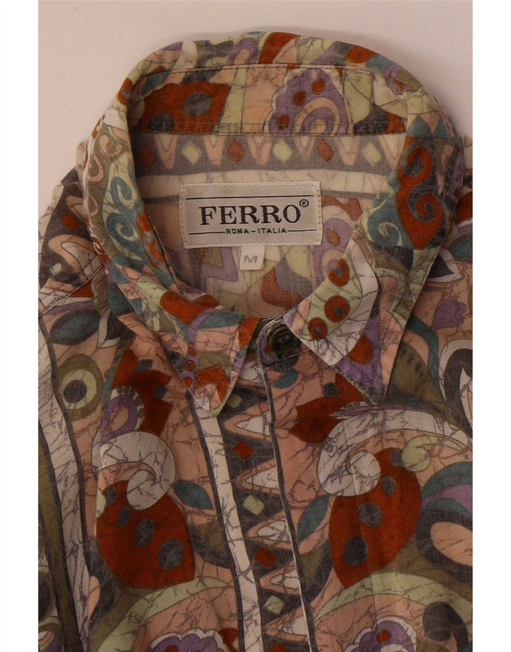 Ferro Camicia a maniche corte da uomo multicolore floreale medio