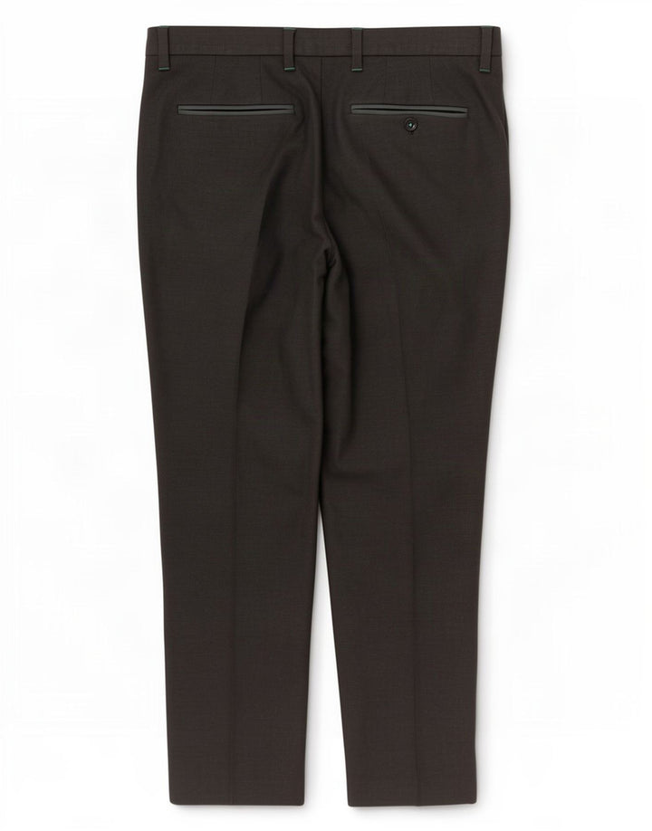 Pantaloni da abito dritti da uomo Ted Baker W36 L32 poliestere maculato grigio