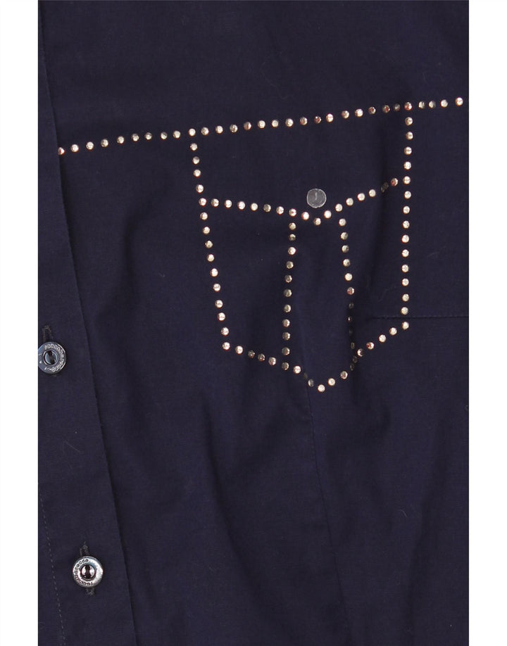 Camicia grafica da donna Roccobarocco IT 44 Cotone medio blu navy