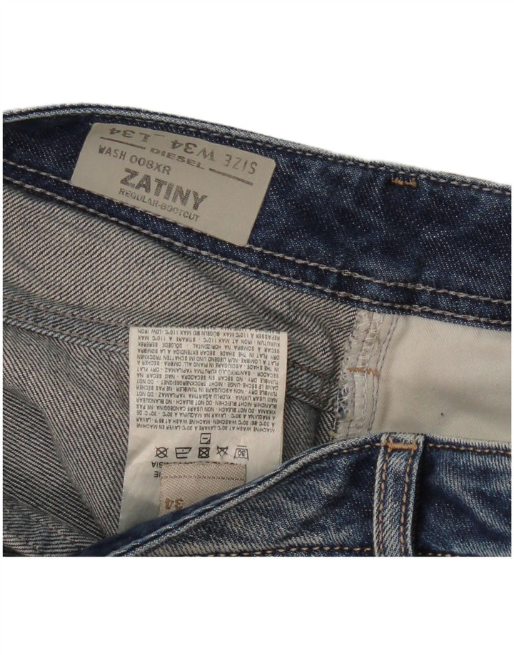 Diesel Jeans Zatiny Regular Bootcut da Uomo W34 L34 Cotone Blu
