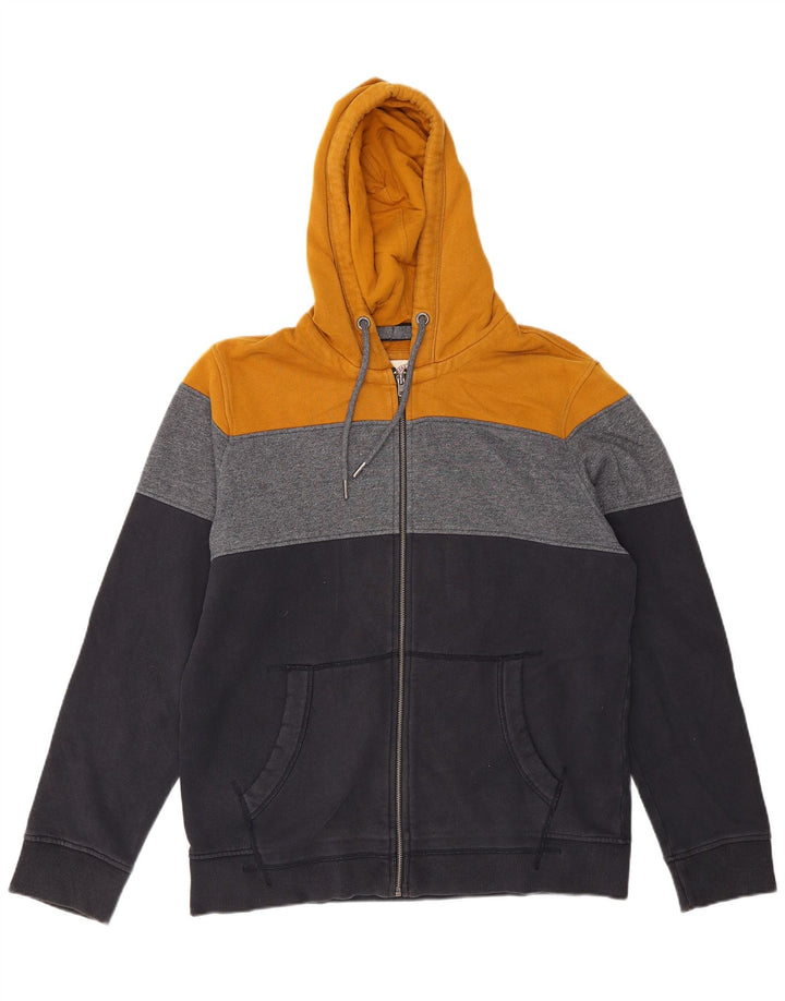Felpa con cappuccio e zip da uomo Fat Face, grande, in cotone color block multicolore