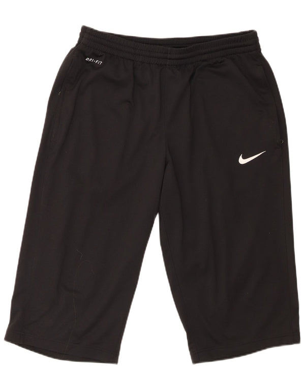 Pantaloncini sportivi Nike Dri Fit Bermuda da uomo, poliestere medio nero