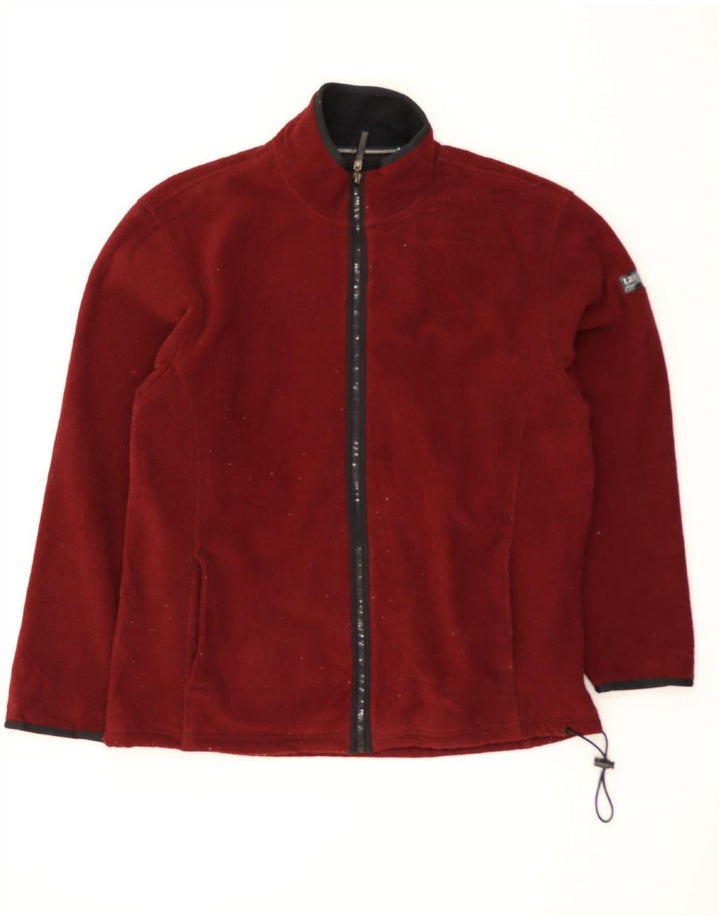 IZOD Mens Fleece Jacket UK 40 Large Maroon Polyester Vintage Izod and Second-Hand Izod from Messina Hembry 