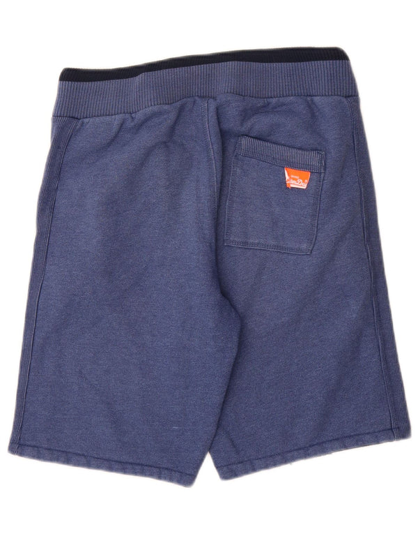 Pantaloncini sportivi da uomo SUPERDRY piccoli in cotone blu navy