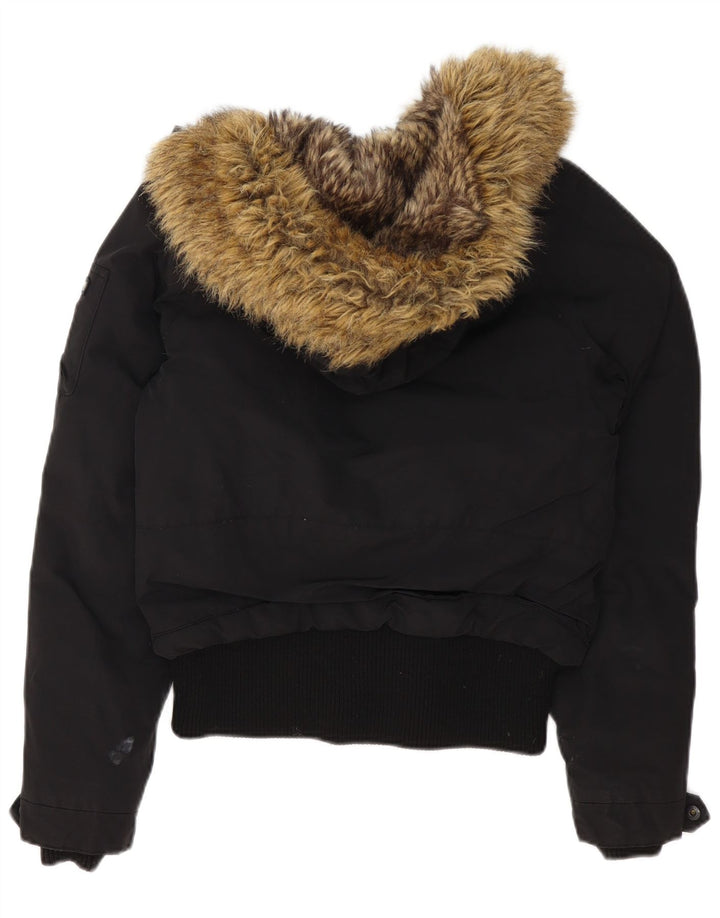 Giacca imbottita con cappuccio da donna Woolrich UK 14 poliestere nero medio