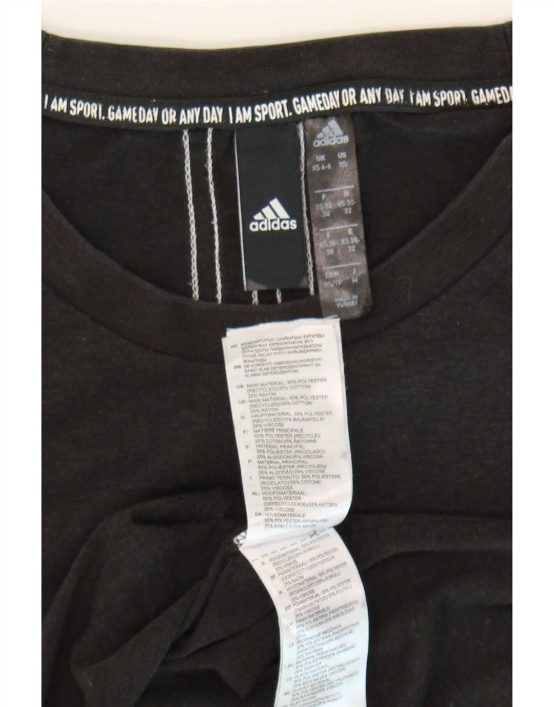 T-shirt oversize da donna Adidas UK 4/6 XS poliestere grigio