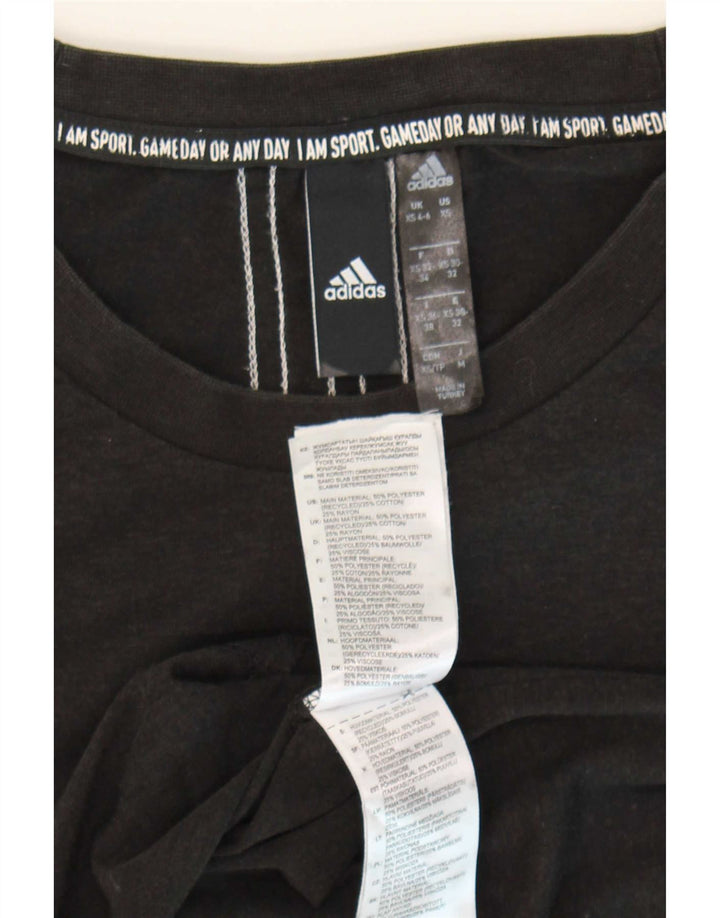 T-shirt oversize da donna Adidas UK 4/6 XS poliestere grigio