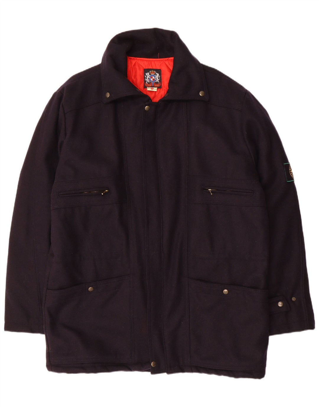 Cappotto giacca a vento da uomo VINTAGE IT 56 3XL Blu Navy