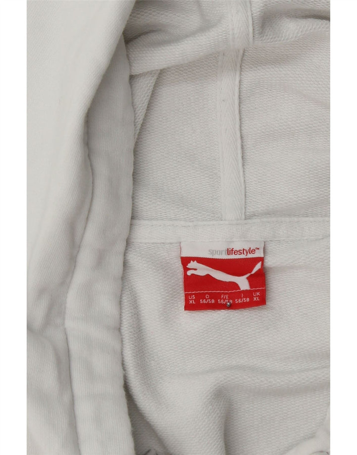 PUMA Mens Graphic Hoodie Jumper XL White Vintage Puma and Second-Hand Puma from Messina Hembry 