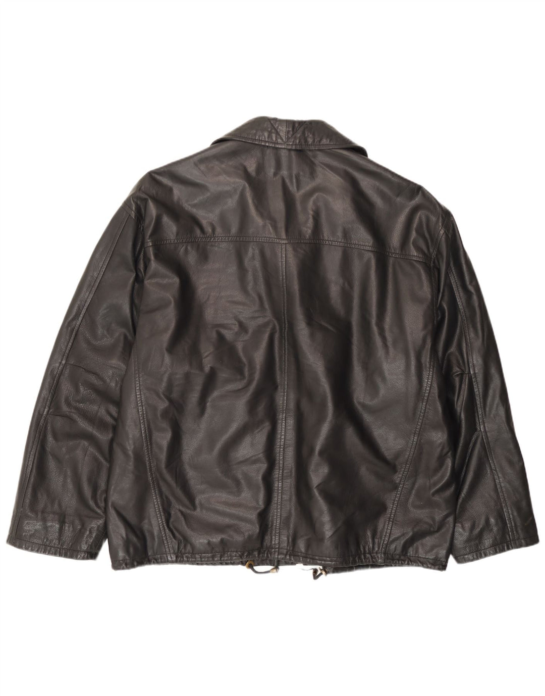 Giacca in pelle vintage da uomo UK 44 2XL Pelle nera