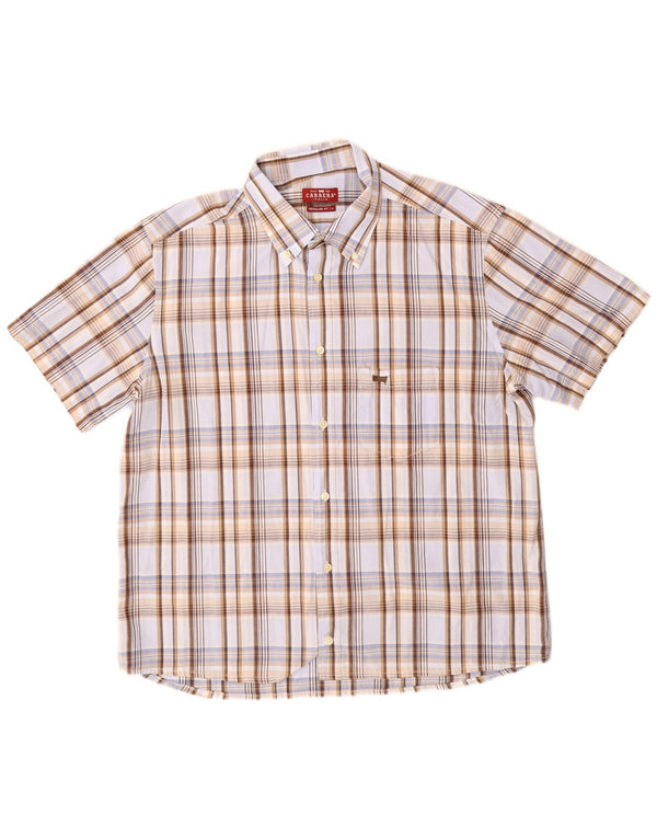Camicia Carrera da uomo a maniche corte vestibilità regolare XL a quadri multicolore
