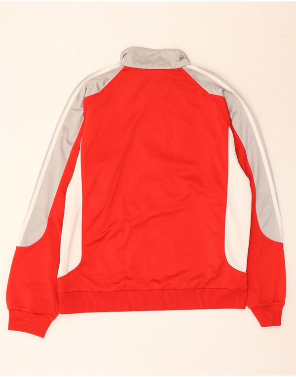 Giacca da tuta da uomo Adidas UK 40/42 Poliestere color block rosso medio
