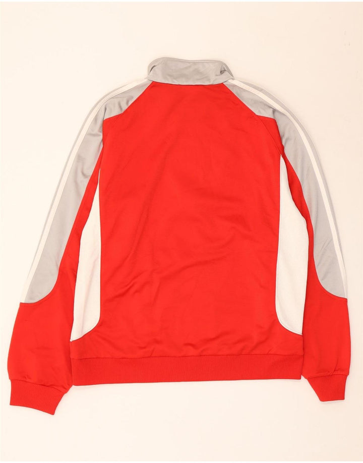 Giacca da tuta da uomo Adidas UK 40/42 Poliestere color block rosso medio