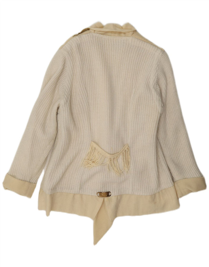 Giacca blazer in maglia da sci da donna Outrage UK 14 Medium Off White Colourblock