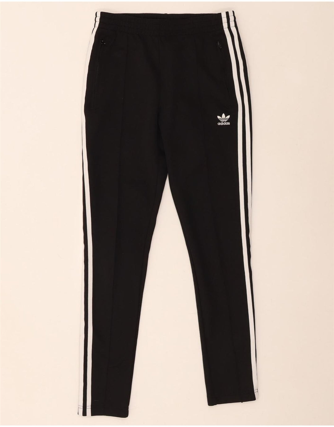 Pantaloni da tuta da donna Adidas UK 12 Medium Nero Colourblock Poliestere