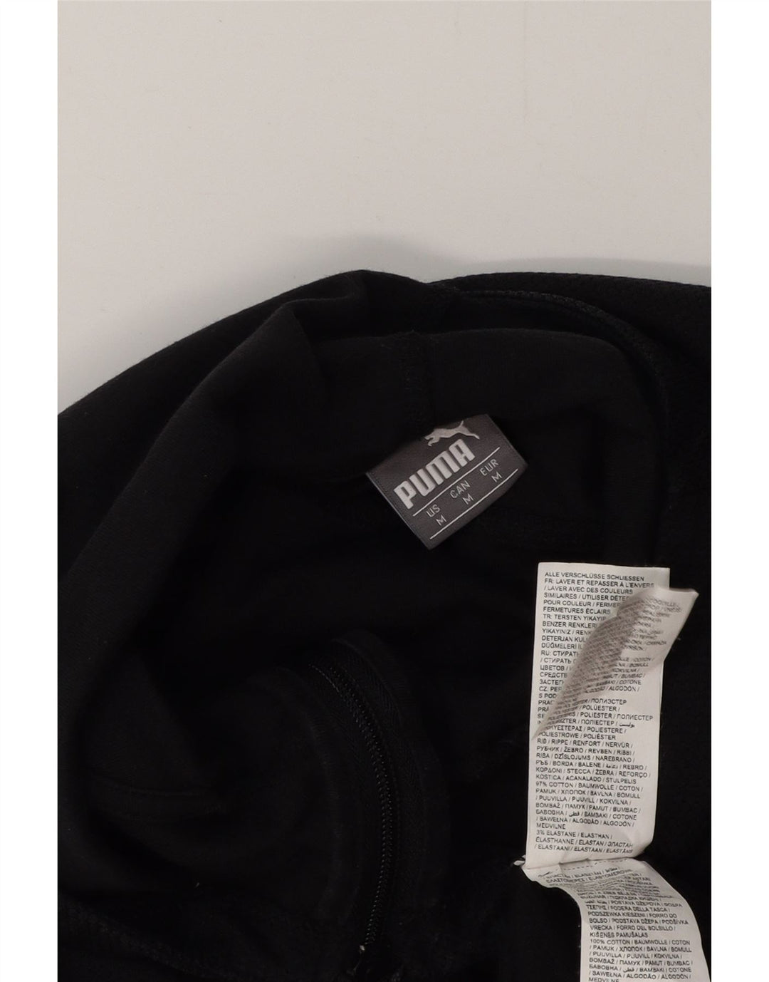 PUMA Felpa con cappuccio e zip grafica AC Milan da uomo in cotone nero medio