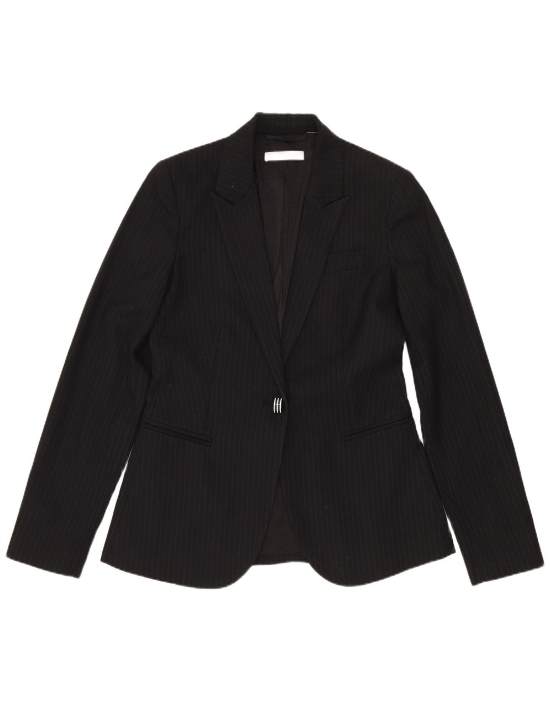 Stefanel Abito da Donna 1 Bottone 2 Pezzi IT 40 Piccolo W28 L28 Gessato Nero