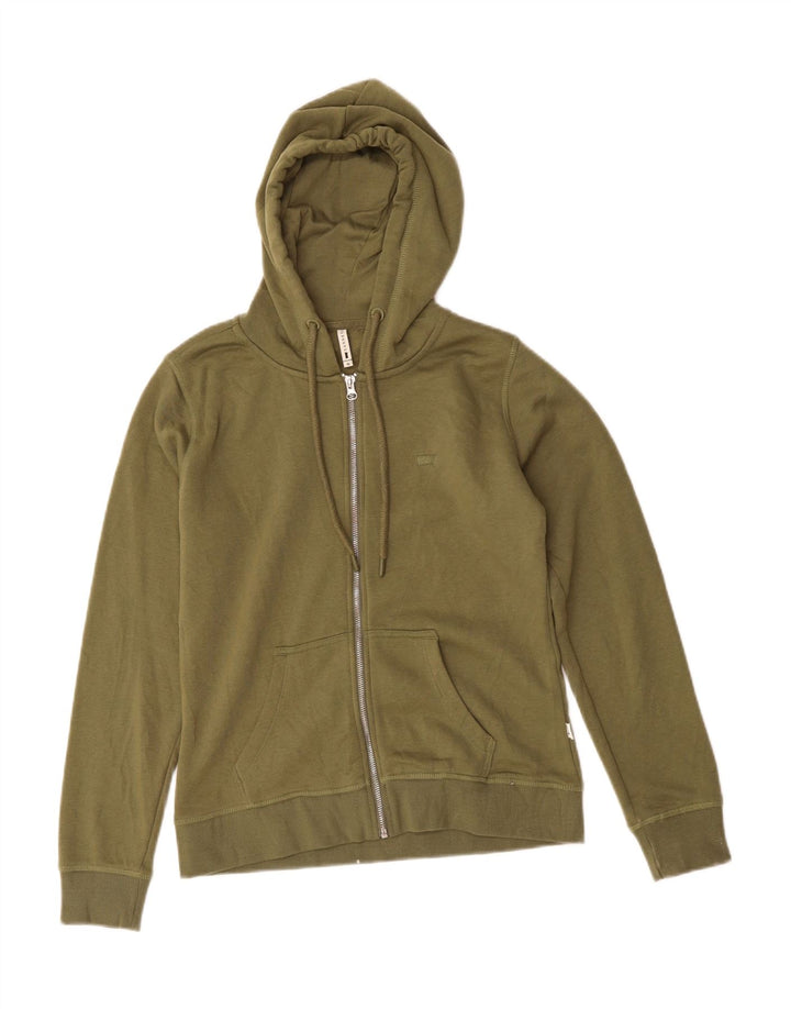 CARRERA Womens Zip Hoodie Sweater UK 14 Medium Khaki Polyester Vintage Carrera and Second-Hand Carrera from Messina Hembry 
