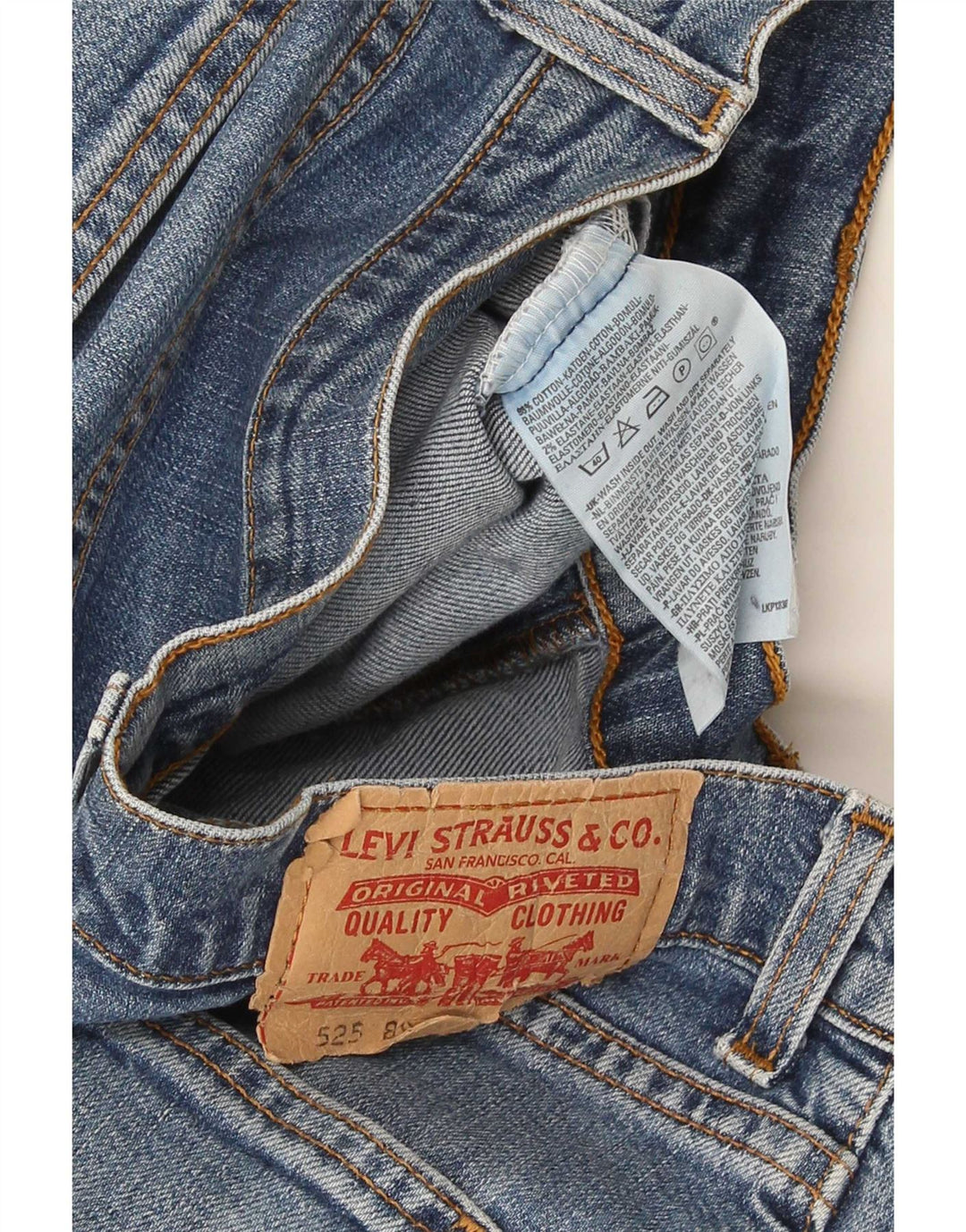Jeans Levi's Uomo 525 Bootcut W32 L34 Cotone Blu