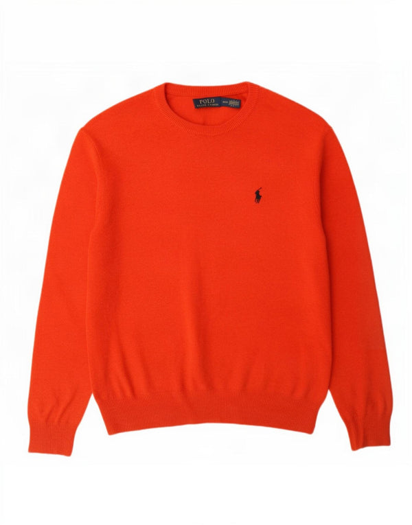 Polo Ralph Lauren Maglione girocollo da uomo in lana arancione medio