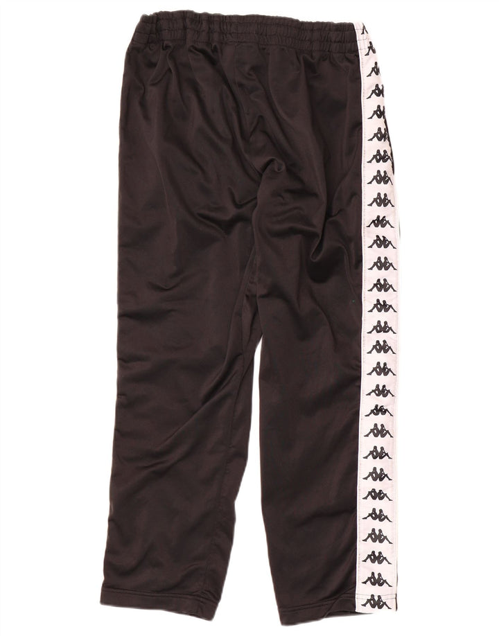Pantaloni da tuta con grafica Kappa da uomo, poliestere color block medio nero