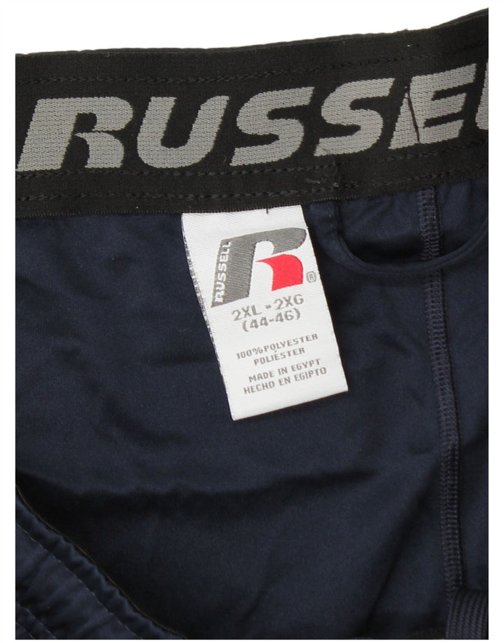 Pantaloncini sportivi Dri-Power da uomo RUSSELL ATHLETIC 2XL poliestere blu navy