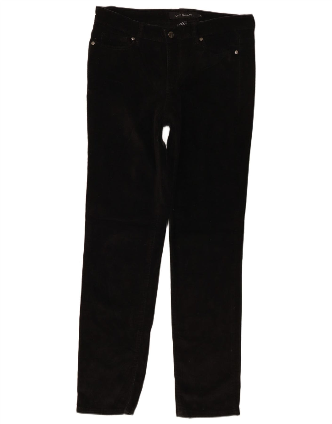 Pantaloni slim da donna in velluto a coste Calvin Klein US 10 medi W32 L30 neri