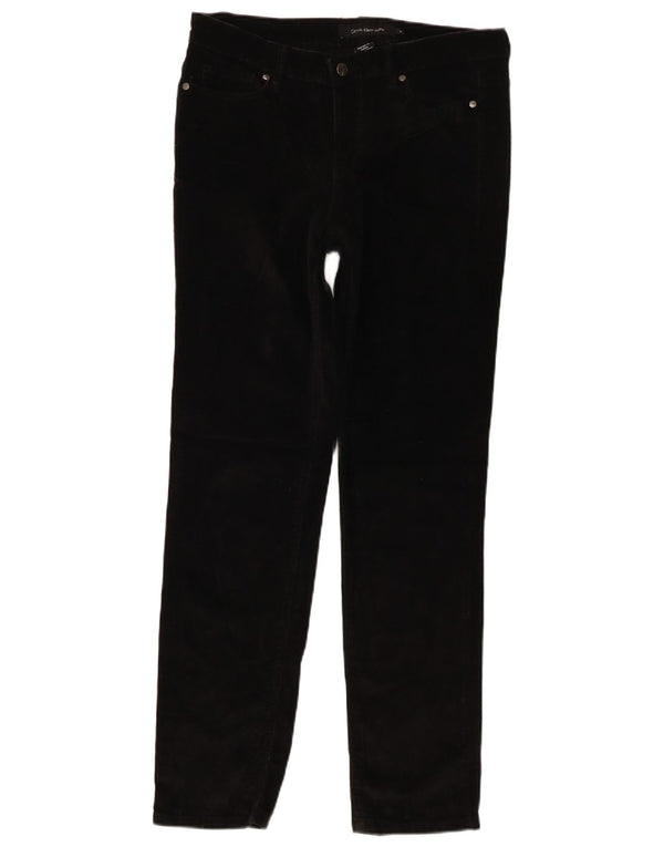Pantaloni slim da donna in velluto a coste Calvin Klein US 10 medi W32 L30 neri