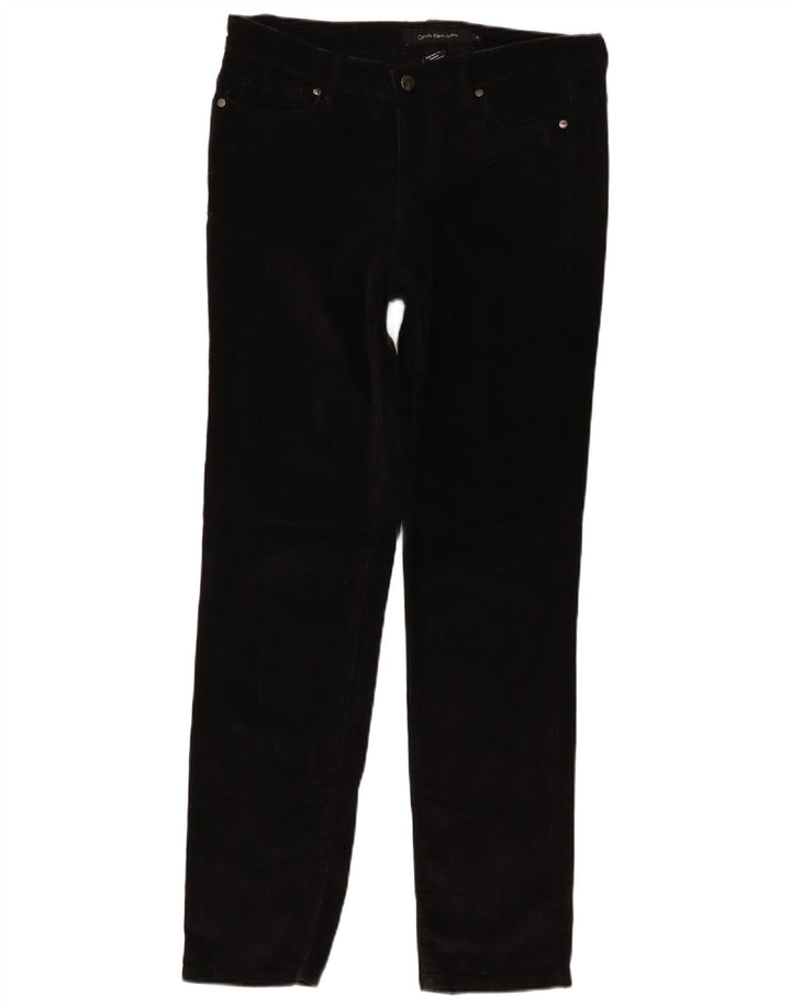 Pantaloni slim da donna in velluto a coste Calvin Klein US 10 medi W32 L30 neri