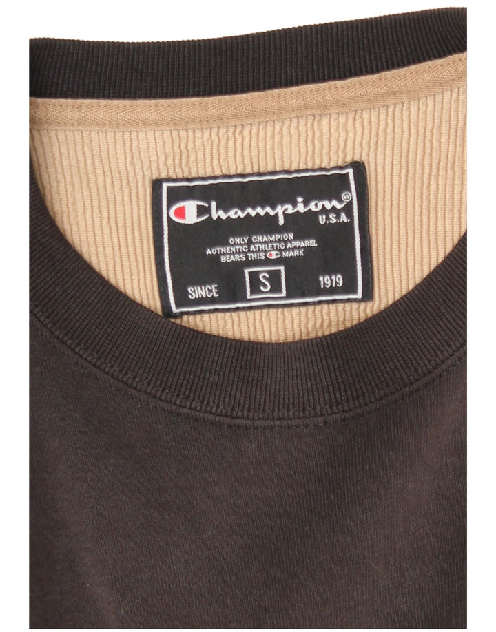 Felpa grafica da uomo Champion, maglione piccolo marrone