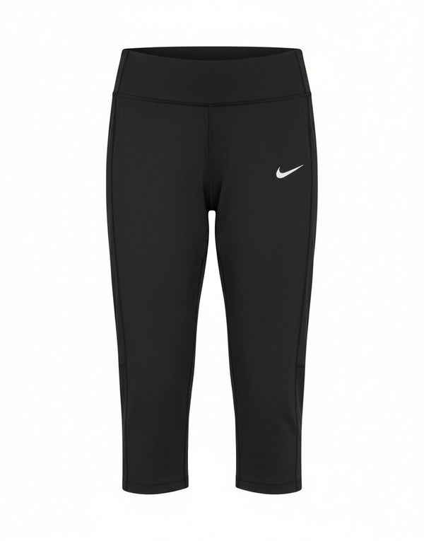 Leggings Nike Dri Fit Capri da donna UK 8 Small poliestere nero