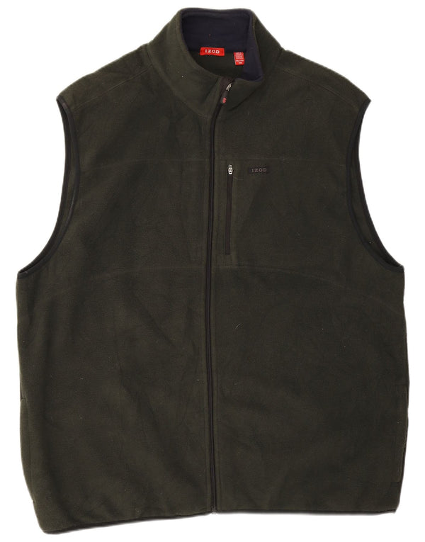 Gilet in pile da uomo IZOD UK 44 2XL Poliestere kaki