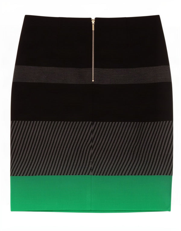 Gonna a tubino a vita bassa da donna Hugo Boss UK 6 XS W28 a righe multicolore