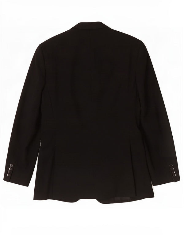 Giacca blazer da uomo a 2 bottoni Hugo Boss UK 40 grande viscosa nera