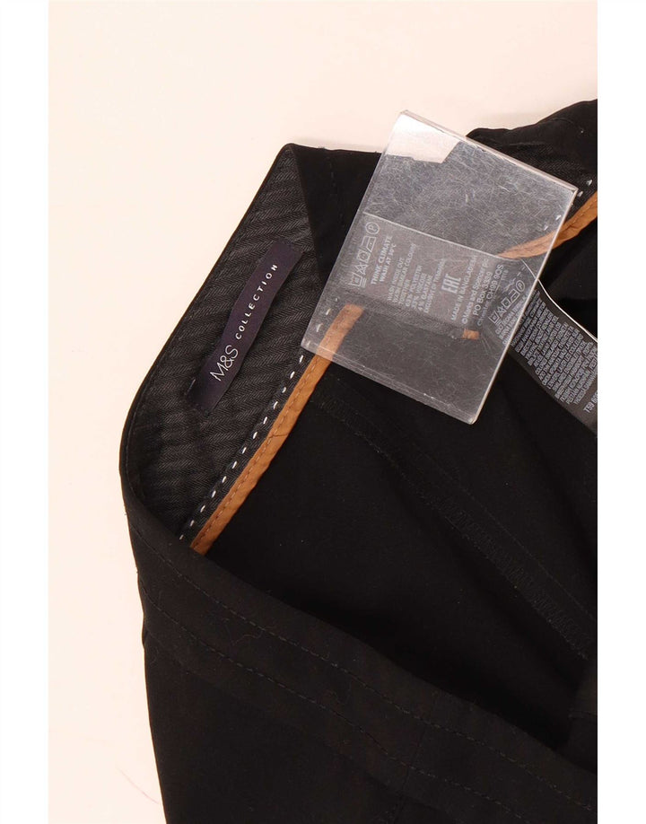 Pantaloni casual slim da donna Marks & Spencer UK 12 medi W32 L31 neri