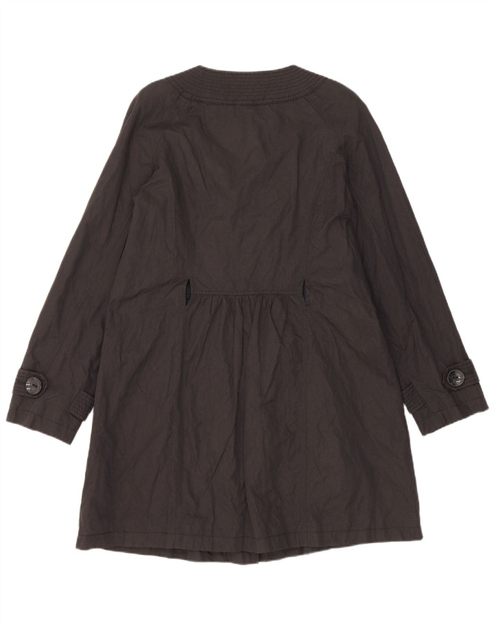 Trench autografato da donna Marks & Spencer UK 14 cotone nero medio