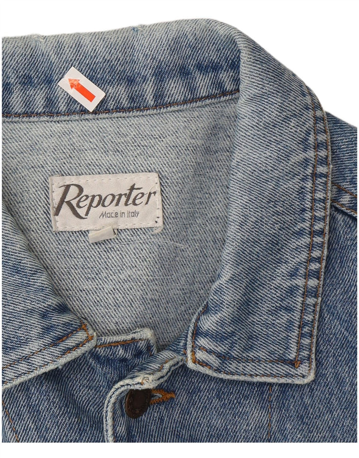 REPORTER Giacca in denim da uomo UK 38 Blu medio