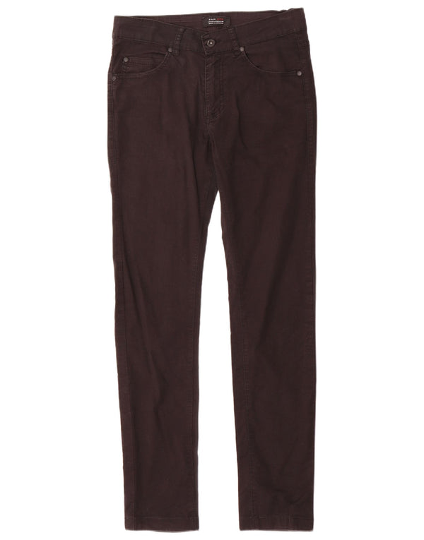 Pantaloni casual slim da uomo Zara EU 38 Small W30 L30 cotone nero