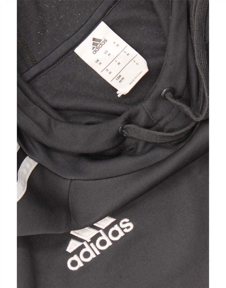 Maglione con cappuccio da uomo ADIDAS grigio medio color block