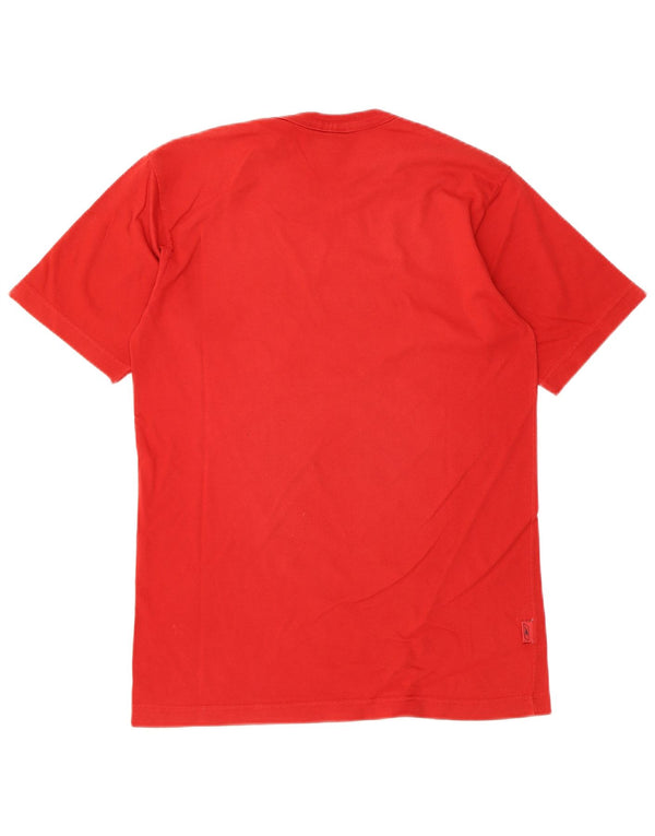 T-shirt grafica da uomo Reebok Top Small in cotone rosso