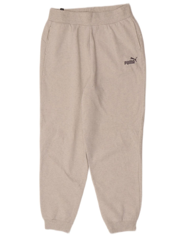 Pantaloni da tuta da donna Puma Joggers UK 12 Cotone screziato beige medio