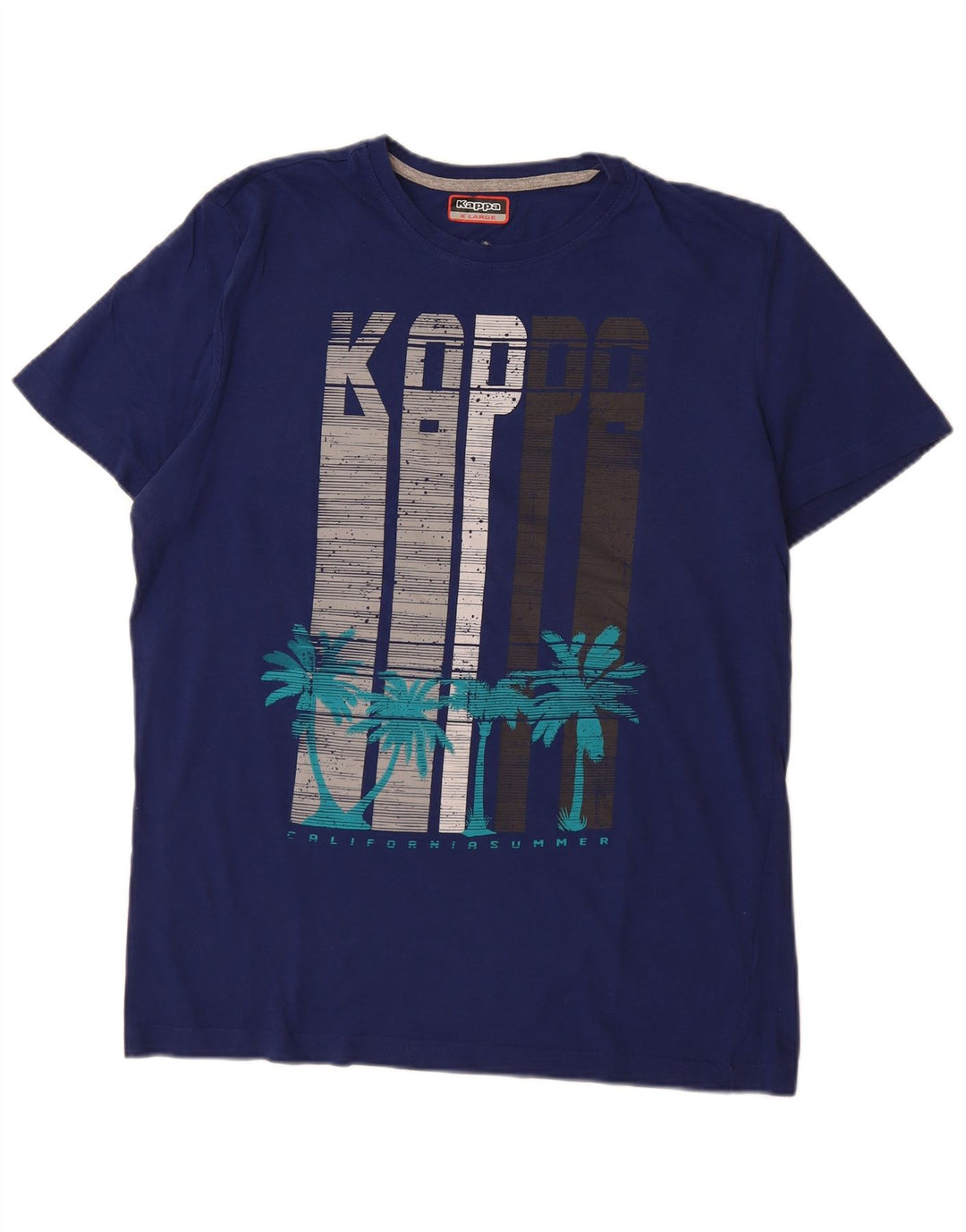 T-shirt grafica da uomo KAPPA Top XL Blu navy