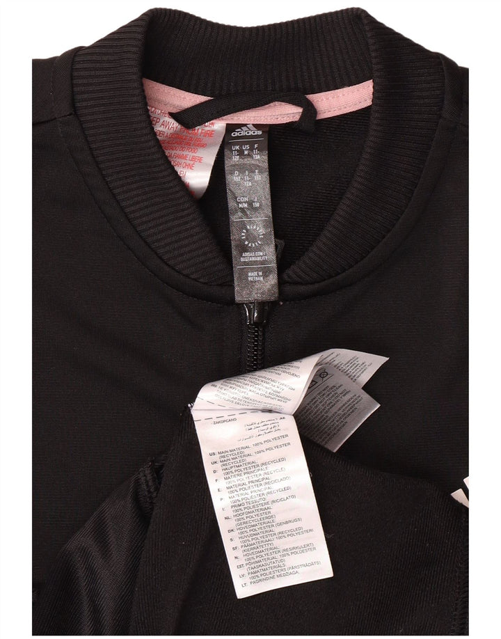 Giacca sportiva ADIDAS per ragazze 11-12 anni in poliestere nero